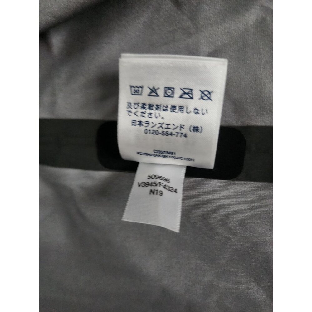 Lands' End‎ Kids Unisex Black Full Zip Front Hooded Windbreaker Size L (14-16) - Picture 10 of 14